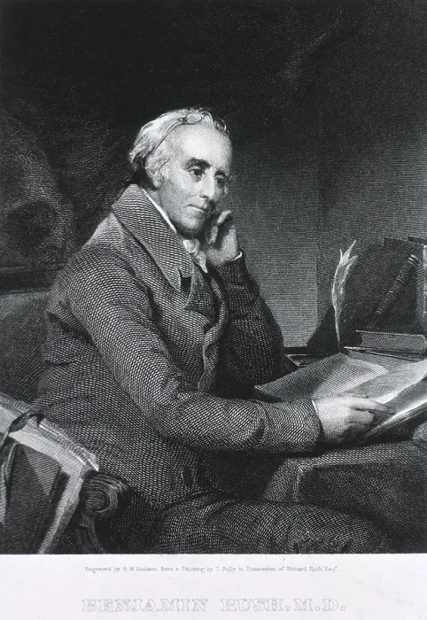 Framed Print : Benjamin Rush (1745-1813), eminent American doctor and politician Framed Print : Benjamin Rush (1745-1813), eminent American doctor and politician