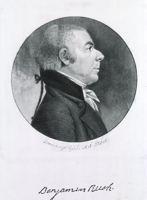 Framed Print : Benjamin Rush (1745-1813), eminent American doctor and politician