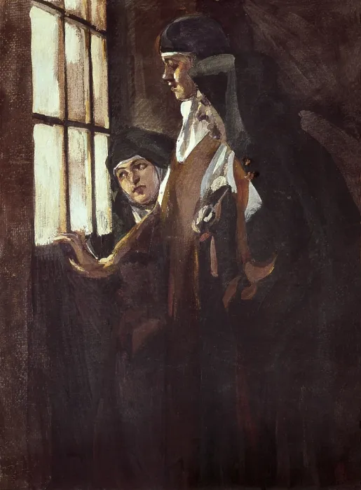 Framed Print : BENLLIURE ORTIZ, Jose (1884-1916). Nuns. Oil on canvas. SPAIN. Valencia. San Pio V Fine Arts Museum. - P. Rotger / Iberfoto / Everett Collection (127244)**US SALES ONLY** Framed Print : BENLLIURE ORTIZ, Jose (1884-1916). Nuns. Oil on canvas. SPAIN. Valencia. San Pio V Fine Arts Museum. - P. Rotger / Iberfoto / Everett Collection (127244)**US SALES ONLY**