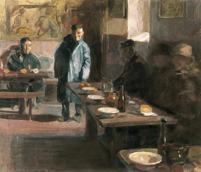 Framed Print : BENLLIURE ORTIZ, Jose (1884-1916). Meal at the home. Oil on canvas. SPAIN. Valencia. San Pio V Fine Arts Museum. - P. Rotger / Iberfoto / Everett Collection (234154)**US SALES ONLY**