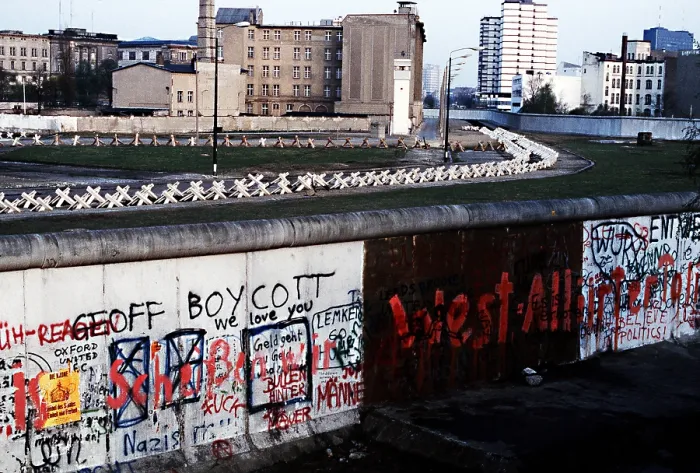 Framed Print : The Berlin Wall separated Communist-controlled East Germany from West Berlin