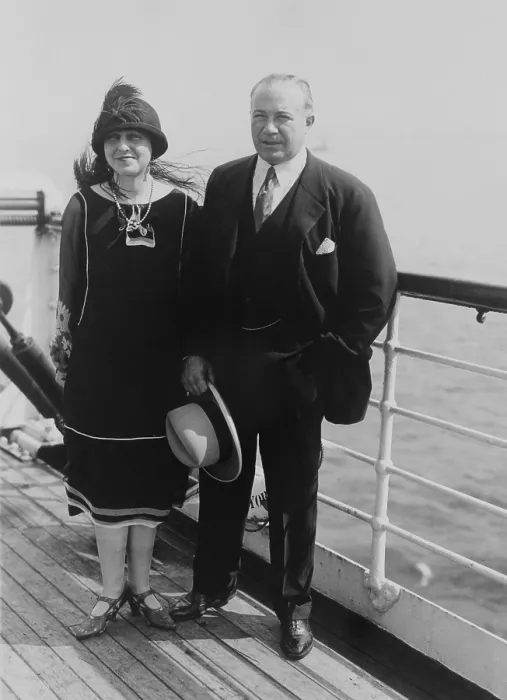 Framed Print : Bernard F. Gimbel 1885-1966 with his wife in 1925 the year he assumed leadership of the Gimbel Brothers Department Store