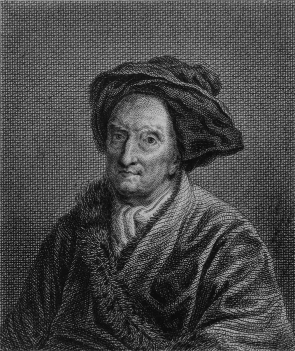 Framed Print : Bernard Le Bovier de Fontenelle (1657-1757), French scientist and intellectual of the Louis XIV era, whose work anticipates the Enlightenment. Ca. 1700