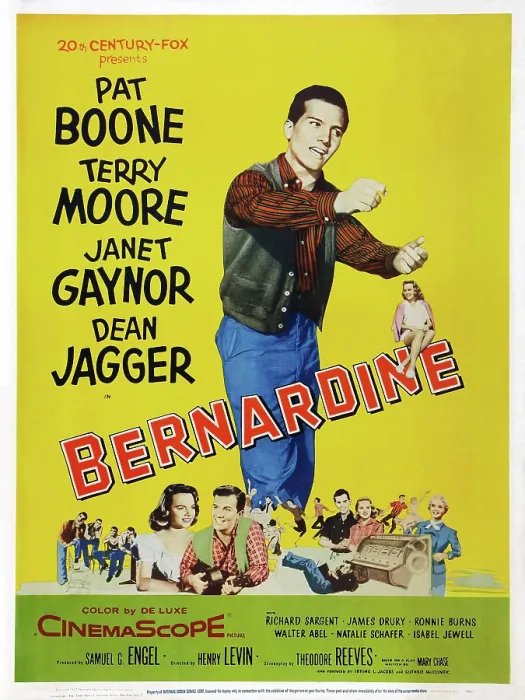 Framed Print : BERNARDINE, US poster art, center: Pat Boone, 1957. TM & Copyright 20th Century Fox Film Corp. All rights reserved / courtesy Everett Collection