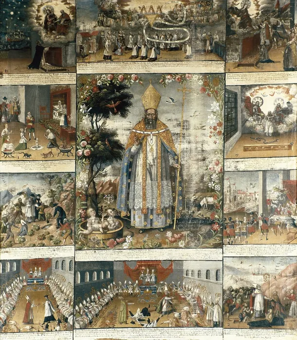 Framed Print : BERRIO, Gaspar Miguel de (1706-1761). San NicolAs de Bari at the Council of Nicea Framed Print : BERRIO, Gaspar Miguel de (1706-1761). San NicolAs de Bari at the Council of Nicea