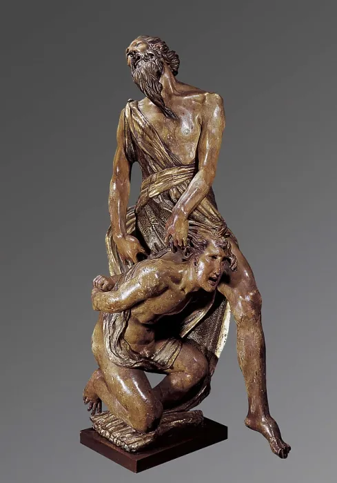 Framed Print : BERRUGUETE, Alonso (1480-1561). Binding of Isaac. 1526. Renaissance art. Sculpture on wood. SPAIN. Valladolid. National Museum of Sculpture