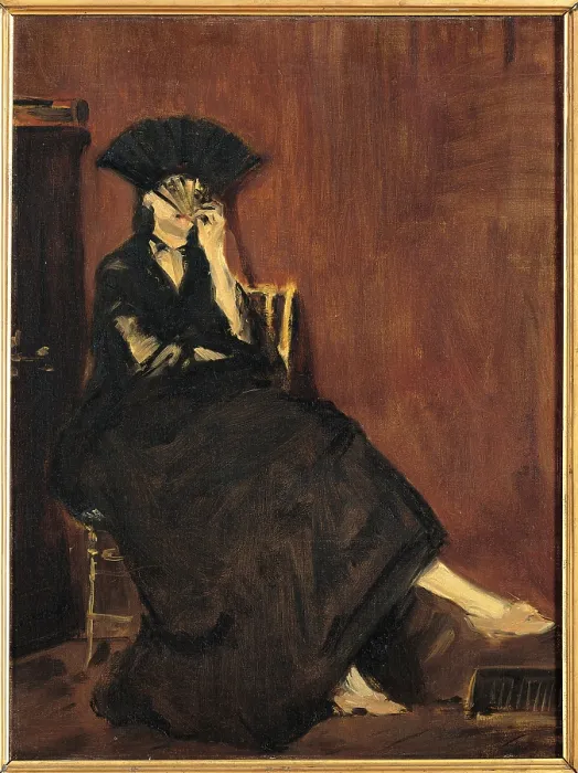 Framed Print : Berthe Morisot with a Fan, by Edouard Manet, 1872, 19th Century, canvas, cm 60 x 45 - France, Ile de France, Paris, Muse dOrsay, RF1671. All Framed Print : Berthe Morisot with a Fan, by Edouard Manet, 1872, 19th Century, canvas, cm 60 x 45 - France, Ile de France, Paris, Muse dOrsay, RF1671. All