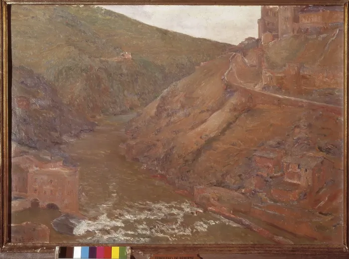 Framed Print : BERUETE Y MORET, Aureliano de (1845-1912). Tagus River (Toledo). 1905. Oil on canvas. SPAIN. Madrid. Prado Museum. AISA / Everett Collection**US SALES ONLY** Framed Print : BERUETE Y MORET, Aureliano de (1845-1912). Tagus River (Toledo). 1905. Oil on canvas. SPAIN. Madrid. Prado Museum. AISA / Everett Collection**US SALES ONLY**