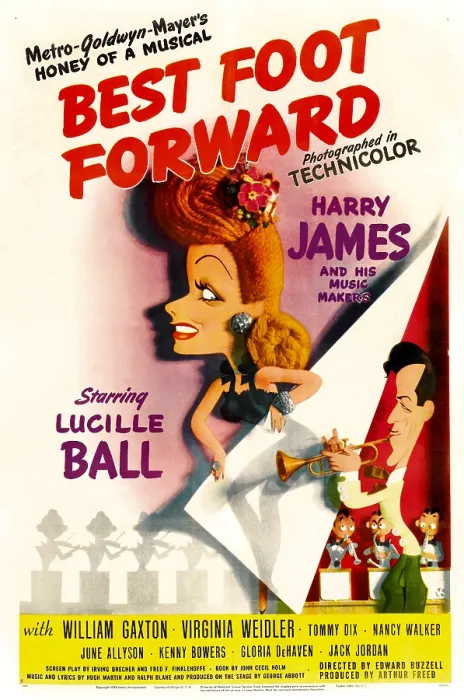 Framed Print : BEST FOOT FORWARD, Lucille Ball, Harry James, 1943 Framed Print : BEST FOOT FORWARD, Lucille Ball, Harry James, 1943