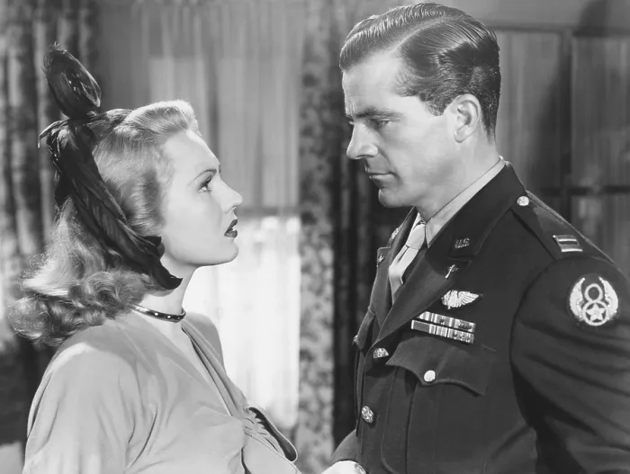 Framed Print : THE BEST YEARS OF OUR LIVES, from left: Virginia Mayo, Dana Andrews, 1946