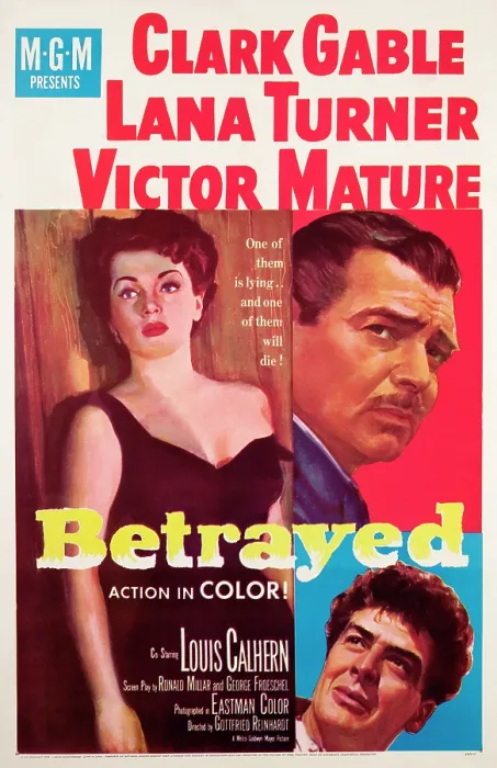 Framed Print : BETRAYED, Lana Turner, Clark Gable, Victor Mature, 1954 Framed Print : BETRAYED, Lana Turner, Clark Gable, Victor Mature, 1954