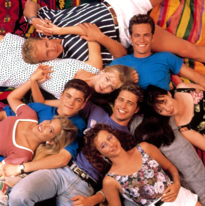 Framed Print : BEVERLY HILLS, 90210, Gabrielle Carteris, Ian Ziering, Tori Spelling, Brian Austin-Green, Jason Priestley, Shannen Doherty, Jennie Garth, Luke Perry, (1991), 1990-2000 Framed Print : BEVERLY HILLS, 90210, Gabrielle Carteris, Ian Ziering, Tori Spelling, Brian Austin-Green, Jason Priestley, Shannen Doherty, Jennie Garth, Luke Perry, (1991), 1990-2000