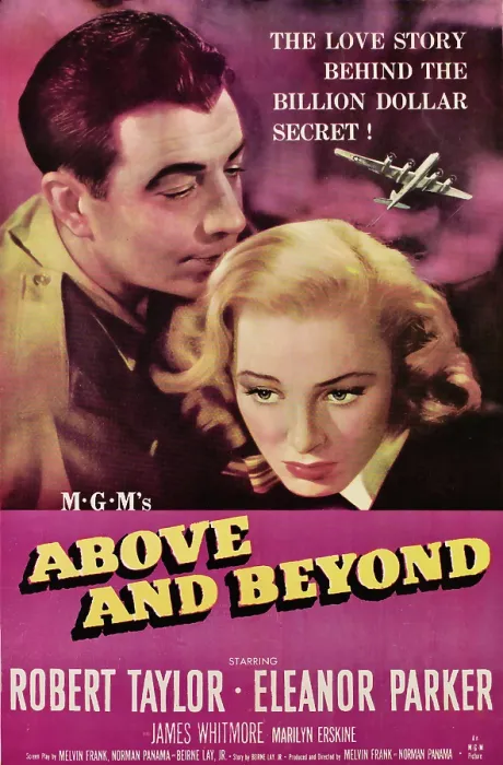 Framed Print : ABOVE AND BEYOND, from left, Robert Taylor, Eleanor Parker, 1952