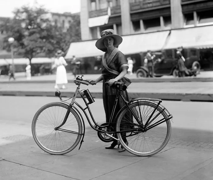 Framed Print : Bicycle. Times girl on bicycle, 1921 Framed Print : Bicycle. Times girl on bicycle, 1921