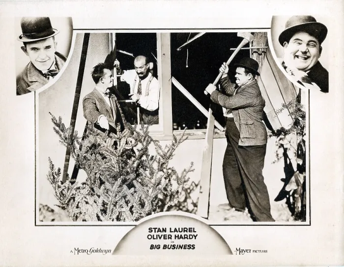 Framed Print : BIG BUSINESS, US lobbycard, Oliver Hardy, Stan Laurel, James Finlayson, 1929 Framed Print : BIG BUSINESS, US lobbycard, Oliver Hardy, Stan Laurel, James Finlayson, 1929