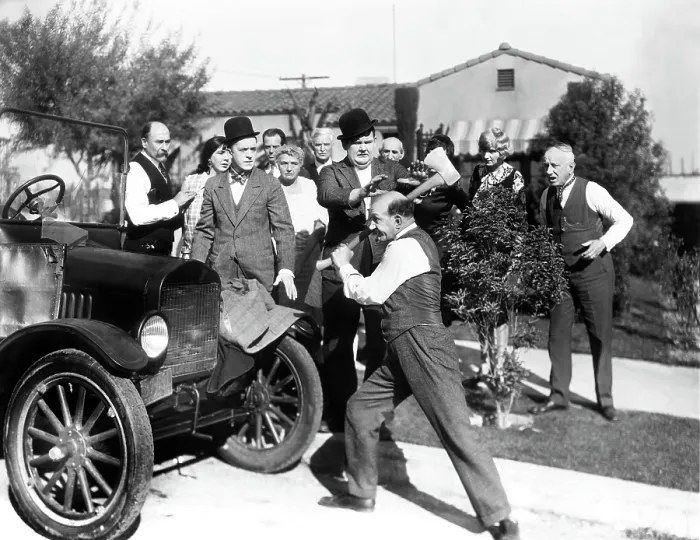 Framed Print : BIG BUSINESS, Stan Laurel, Oliver Hardy, James Finlayson, 1929 Framed Print : BIG BUSINESS, Stan Laurel, Oliver Hardy, James Finlayson, 1929