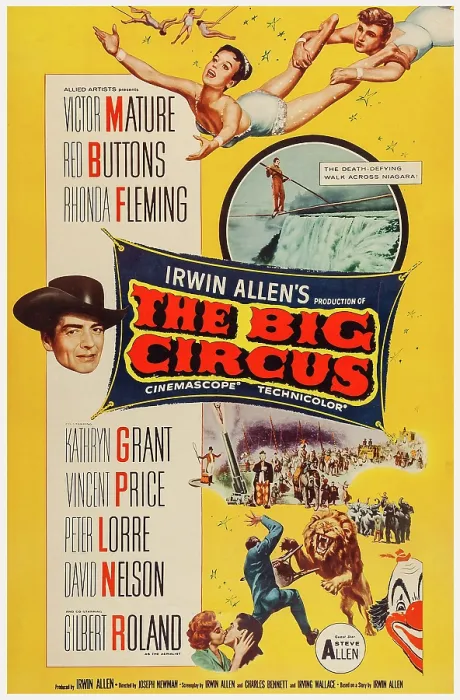 Framed Print : THE BIG CIRCUS, US poster art, top right: Kathryn Grant, David Nelson; lower left: Victor Mature, 1959 Framed Print : THE BIG CIRCUS, US poster art, top right: Kathryn Grant, David Nelson; lower left: Victor Mature, 1959