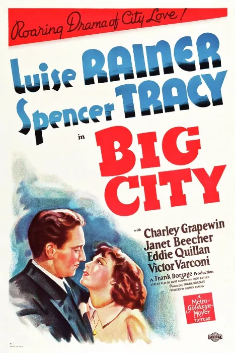Framed Print : BIG CITY, US poster art, from left: Spencer Tracy, Luise Rainer, 1937