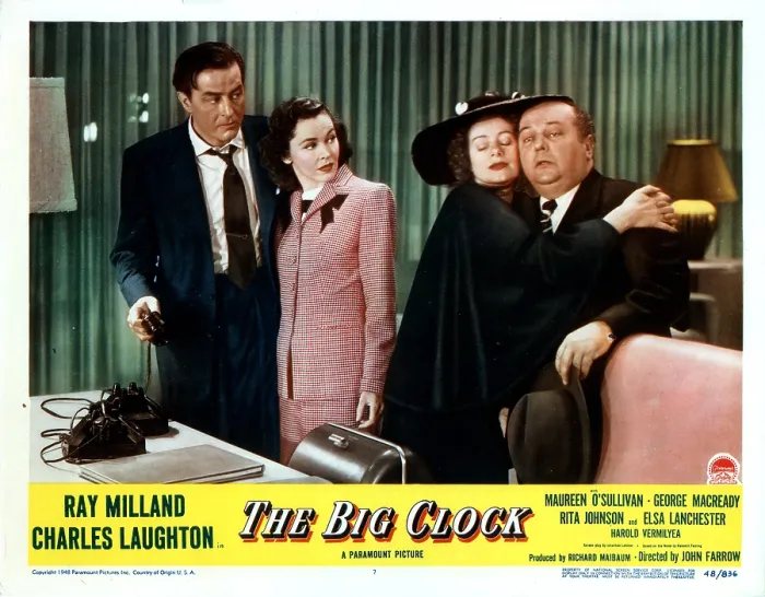 Framed Print : THE BIG CLOCK, from left, Ray Milland, Maureen O'Sullivan, Elsa lanchester, 1948 Framed Print : THE BIG CLOCK, from left, Ray Milland, Maureen O'Sullivan, Elsa lanchester, 1948