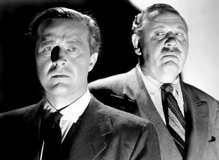 Framed Print : THE BIG CLOCK, Ray Milland, Charles Laughton, 1948