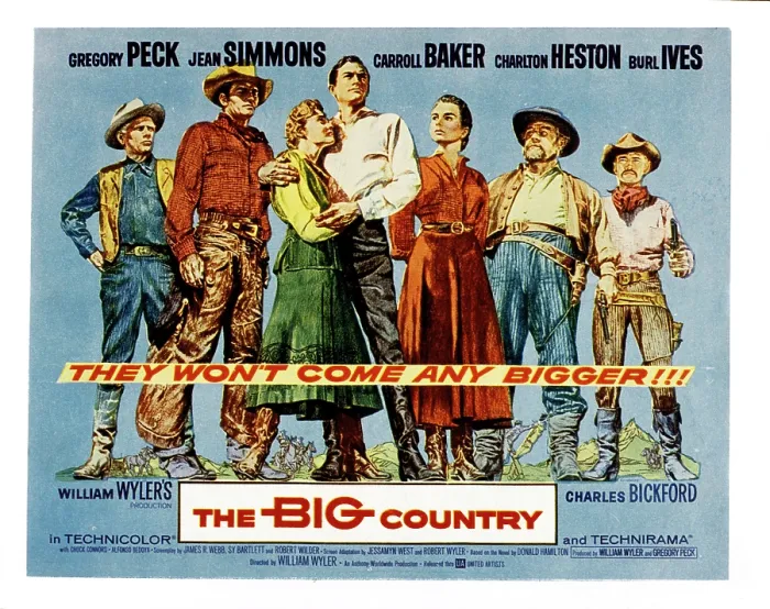 Framed Print : THE BIG COUNTRY, Charles Bickford, Charlton Heston, Carroll Baker, Gregory Peck, Jean Simmons, Burl Ives, Chuck Connors, 1958