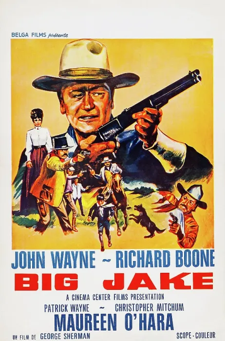 Framed Print : BIG JAKE, top: John Wayne on French poster art, 1971 Framed Print : BIG JAKE, top: John Wayne on French poster art, 1971