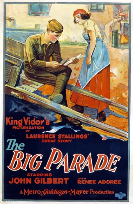 Framed Print : THE BIG PARADE, US poster, John Gilbert, Renee Adoree, 1925