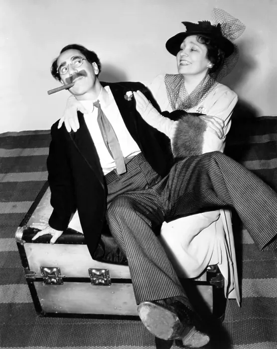 Framed Print : THE BIG STORE, from left, Groucho Marx, Margaret Dumont, 1941