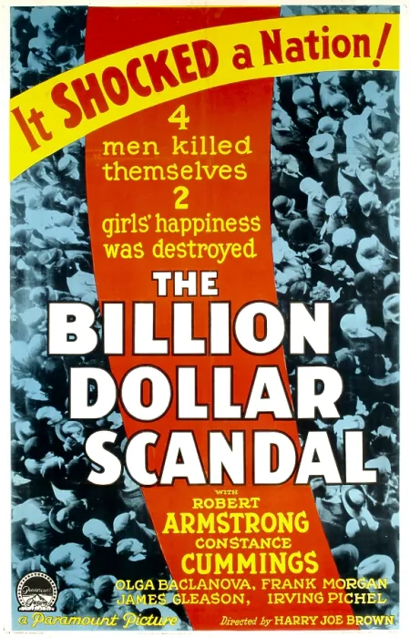 Framed Print : THE BILLION DOLLAR SCANDAL, poster art, 1933