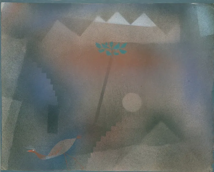 Framed Print : BIRD WANDERING OFF, by Paul Klee, 1926, Swiss drawing, gouache on paper Framed Print : BIRD WANDERING OFF, by Paul Klee, 1926, Swiss drawing, gouache on paper