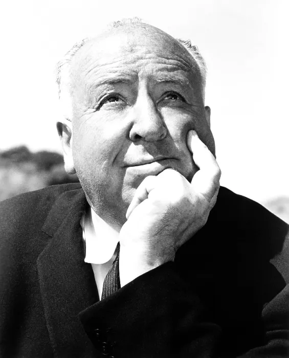 Framed Print : THE BIRDS, director Alfred Hitchcock, on-set, 1963