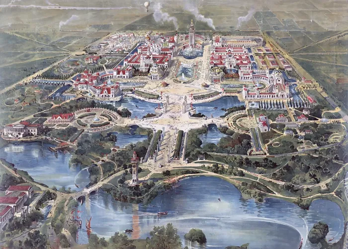 Framed Print : Bird's eye view of the Pan-American exposition, Buffalo, May 1 to November 1, 1901. color lithograph, 1900