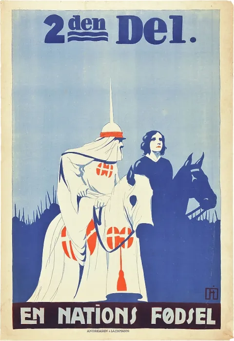 Framed Print : THE BIRTH OF A NATION, Danish poster art, 1915
