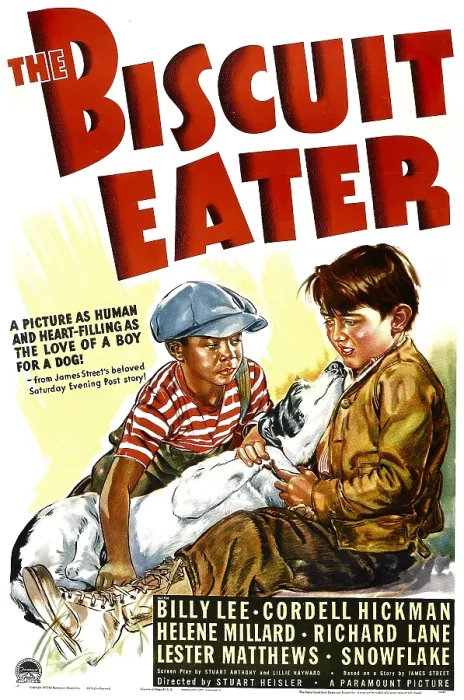 Framed Print : THE BISCUIT EATER, from left: Cordell Hickman, Promise the dog, Billy Lee, 1940