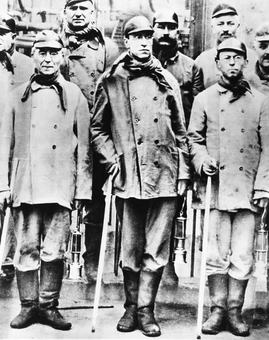 Framed Print : Bishop Eugenio Pacelli, the future Pope Pius XII, as the Papal Ambassador in Bavaria. He is with a group in the dressed as miners. Ca. 1920. (CSU_2015_9_994)