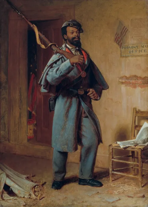 Framed Print : A BIT OF WAR HISTORY: THE RECRUIT, by Thomas Waterman Wood, 1866, American painting, oil on canvas Framed Print : A BIT OF WAR HISTORY: THE RECRUIT, by Thomas Waterman Wood, 1866, American painting, oil on canvas