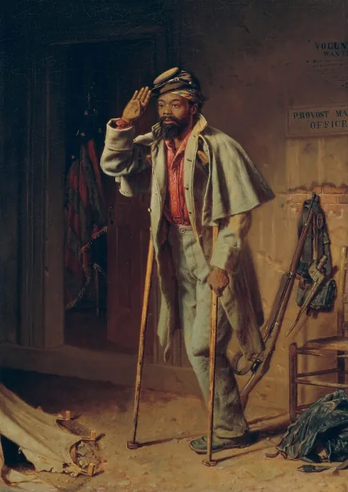 Framed Print : A BIT OF WAR HISTORY: THE Veteran, by Thomas Waterman Wood, 1866, American painting, oil on canvas Framed Print : A BIT OF WAR HISTORY: THE Veteran, by Thomas Waterman Wood, 1866, American painting, oil on canvas