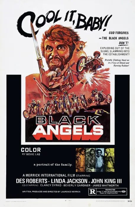 Framed Print : THE BLACK ANGELS, US poster art, 1970