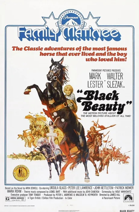 Framed Print : BLACK BEAUTY, poster art, l-r: Black Beauty, Mark Lester, 1971 Framed Print : BLACK BEAUTY, poster art, l-r: Black Beauty, Mark Lester, 1971