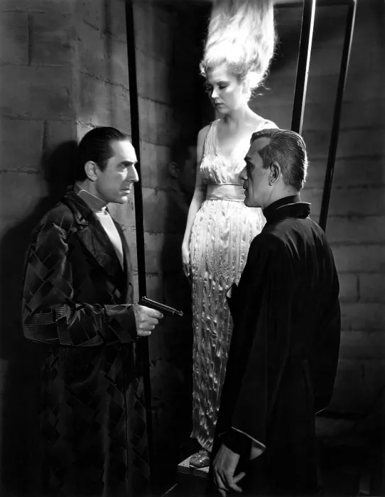 Framed Print : THE BLACK CAT, Bela Lugosi, Boris Karloff, 1934, suspended animation
