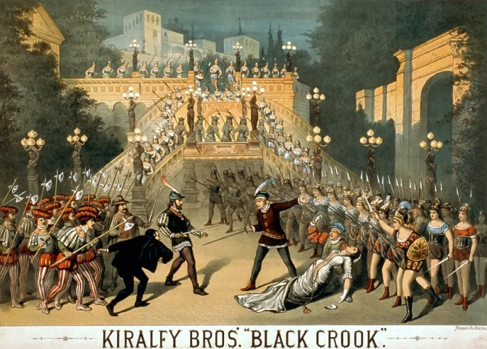 Framed Print : BLACK CROOK's plot involved a fairy queen, and evil count, treasure and a lovely village girl