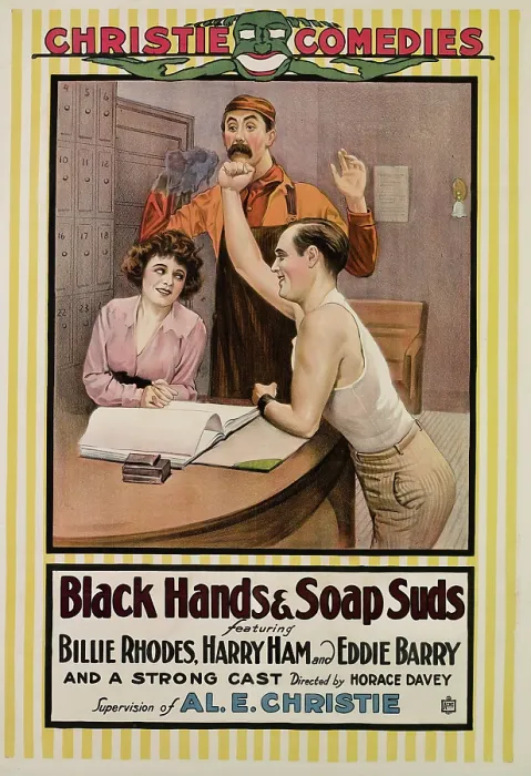 Framed Print : BLACK HANDS AND SOAP SUDS, from left, Billie Rhodes, Eddie Barry, Harry Ham, 1917 Framed Print : BLACK HANDS AND SOAP SUDS, from left, Billie Rhodes, Eddie Barry, Harry Ham, 1917