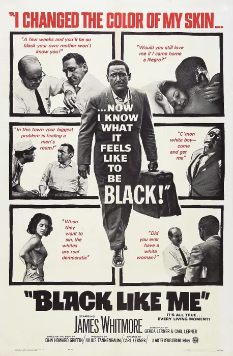 Framed Print : BLACK LIKE ME, US poster art, James Whitmore, 1964