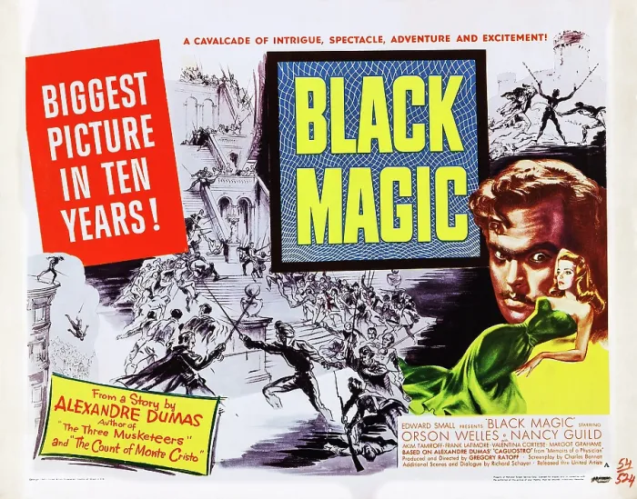 Framed Print : BLACK MAGIC, US lobbycard, Orson Welles, Nancy Guild, 1949
