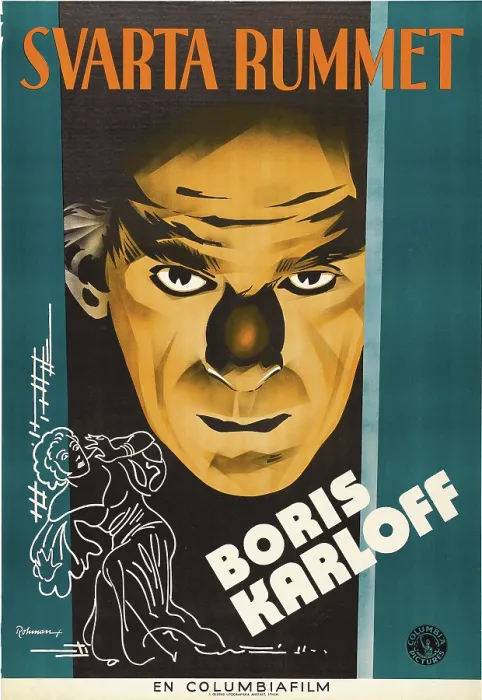 Framed Print : THE BLACK ROOM, (aka SVARTA RUMMET), Swedish poster art, 1935