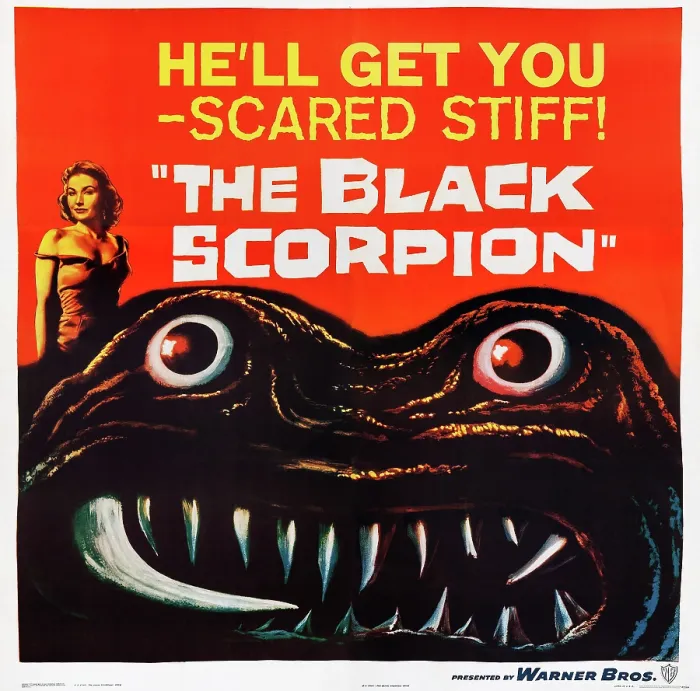 Framed Print : THE BLACK SCORPION, US poster art, left: Mara Corday, 1957