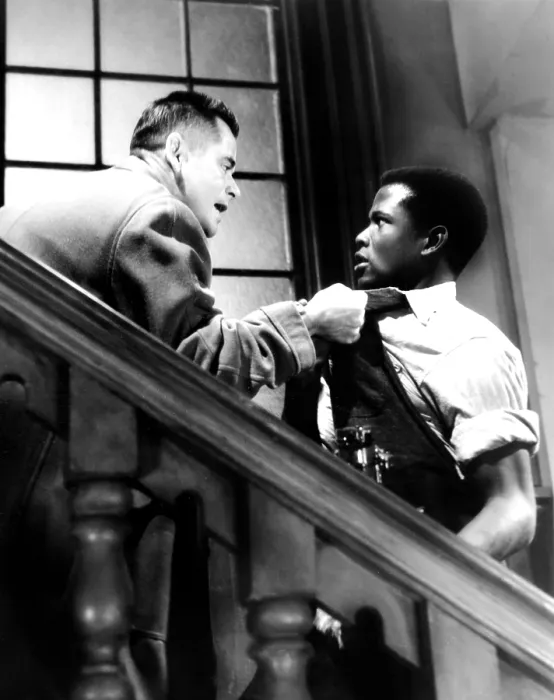 Framed Print : BLACKBOARD JUNGLE, Glenn Ford, Sidney Poitier, 1955