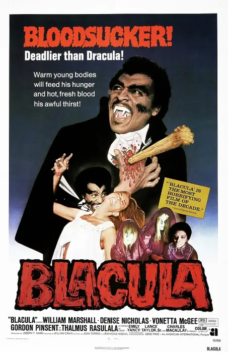 Framed Print : BLACULA, US poster, William Marshall, 1972
