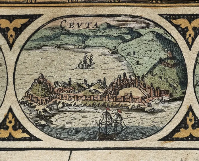 Framed Print : BLAEU, Willem Janszoon (1571-1638); BLAEU, Jan (1596-1673). Le Theatre du Monde (The World Theatre). 1645. Detail of the world map with the legend of America. Etching. SPAIN Framed Print : BLAEU, Willem Janszoon (1571-1638); BLAEU, Jan (1596-1673). Le Theatre du Monde (The World Theatre). 1645. Detail of the world map with the legend of America. Etching. SPAIN