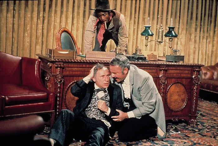Framed Print : BLAZING SADDLES, Cleavon Little, Mel Brooks, Harvey Korman, 1974 Framed Print : BLAZING SADDLES, Cleavon Little, Mel Brooks, Harvey Korman, 1974